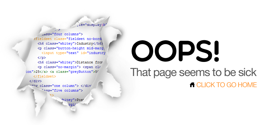 Oops! That page seems to be sick. Click to go home.